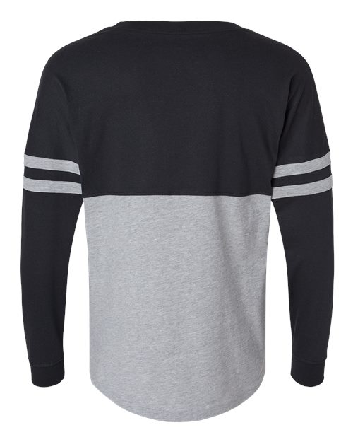 Boxercraft Women's Pom Pom Long Sleeve Jersey T-Shirt BW3514 Black/ Oxford