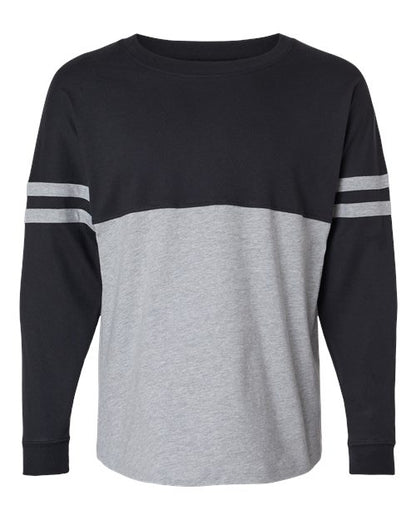 Boxercraft Women's Pom Pom Long Sleeve Jersey T-Shirt BW3514 Black/ Oxford