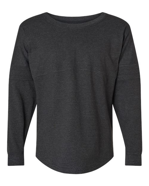 Boxercraft Women's Pom Pom Long Sleeve Jersey T-Shirt BW3514 Charcoal