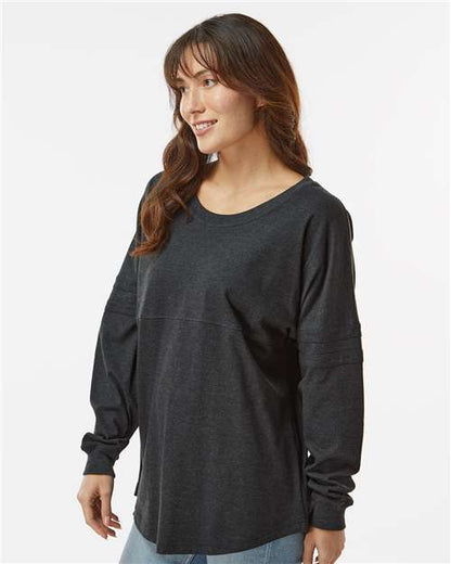 Boxercraft Women's Pom Pom Long Sleeve Jersey T-Shirt BW3514 Charcoal