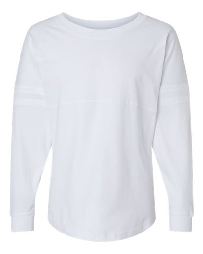 Boxercraft Women's Pom Pom Long Sleeve Jersey T-Shirt BW3514 White