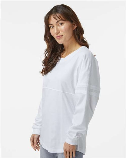 Boxercraft Women's Pom Pom Long Sleeve Jersey T-Shirt BW3514 White