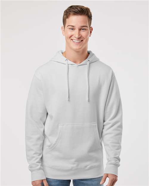 Custom Embroidered  Independent Trading Co. Midweight Hooded Sweatshirt SS4500 Smoke