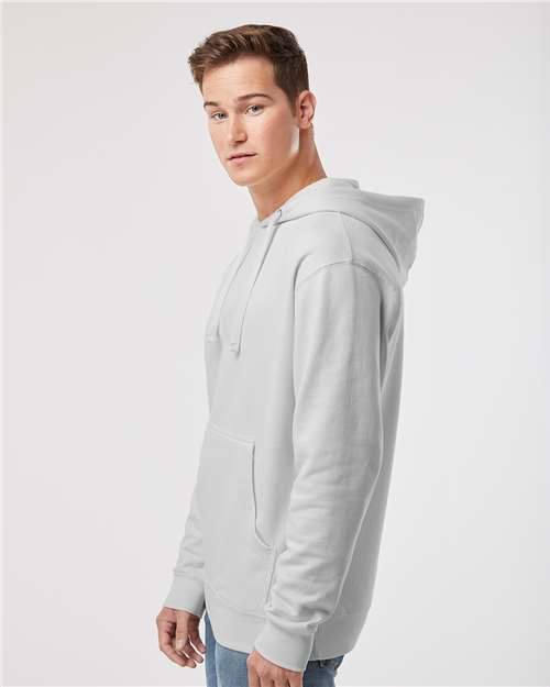Independent Trading Co. Midweight Hooded Sweatshirt SS4500 Smoke Custom Embroidered Business Logo
