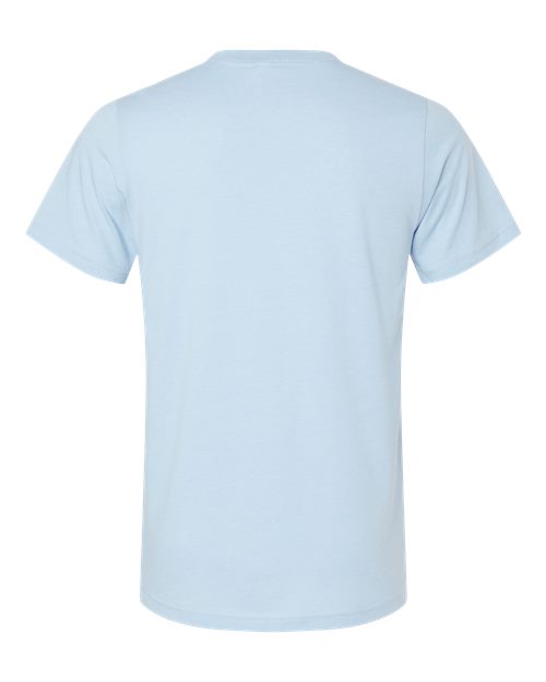 BELLA + CANVAS CVC Jersey Tee 3001CVC Heather Baby Blue Custom Embroidered Business Logo