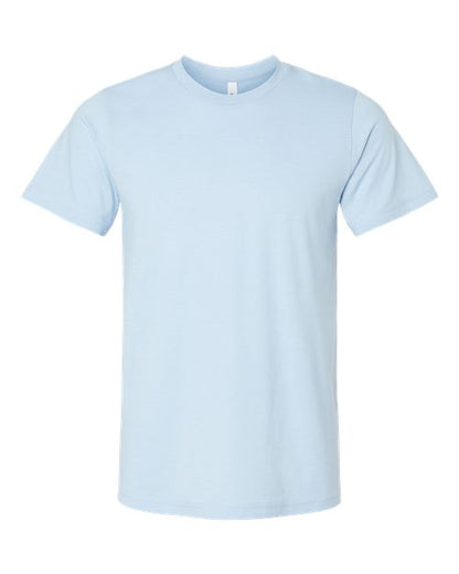 BELLA + CANVAS CVC Jersey Tee 3001CVC Heather Baby Blue Custom Embroidered Business Logo