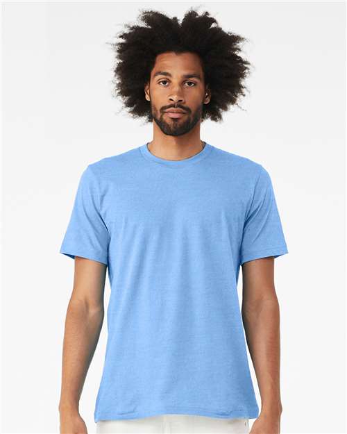 BELLA + CANVAS CVC Jersey Tee 3001CVC Heather Carolina Blue