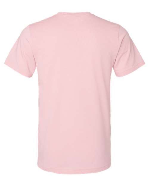 BELLA + CANVAS CVC Jersey Tee 3001CVC Heather Pink Custom Embroidered Business Logo