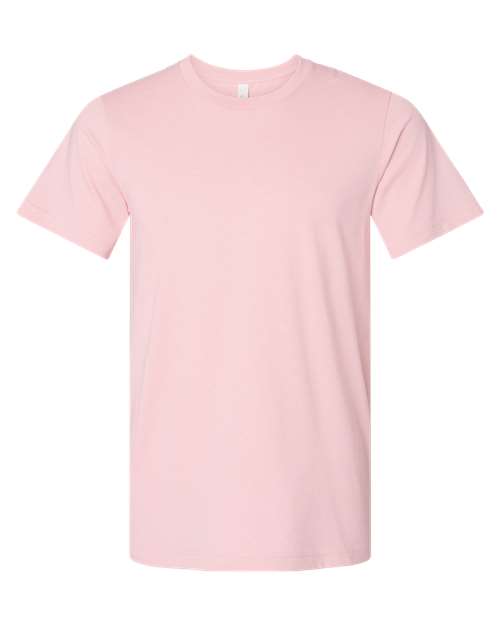 BELLA + CANVAS CVC Jersey Tee 3001CVC Heather Pink Custom Embroidered Business Logo