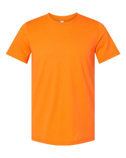 BELLA + CANVAS CVC Jersey Tee 3001CVC Neon Orange Custom Embroidered Business Logo