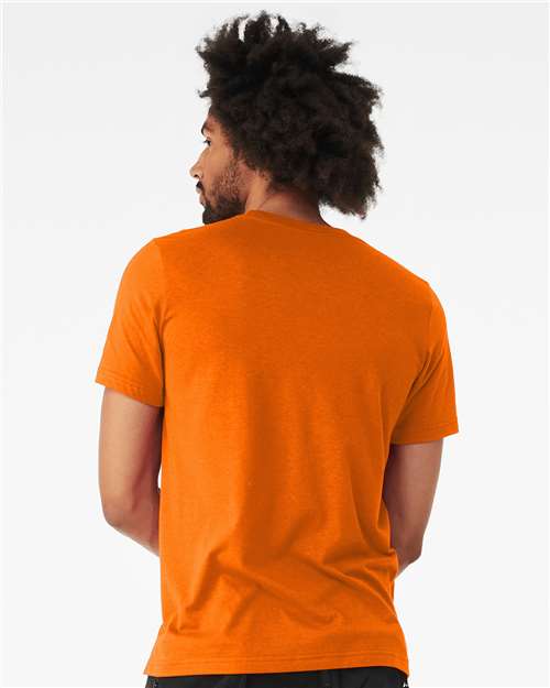 BELLA + CANVAS CVC Jersey Tee 3001CVC Neon Orange Custom Embroidered Business Logo