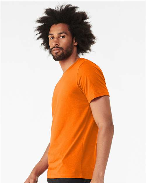 BELLA + CANVAS CVC Jersey Tee 3001CVC Neon Orange Custom Embroidered Business Logo