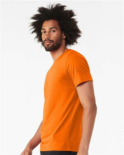BELLA + CANVAS CVC Jersey Tee 3001CVC Neon Orange Custom Embroidered Business Logo