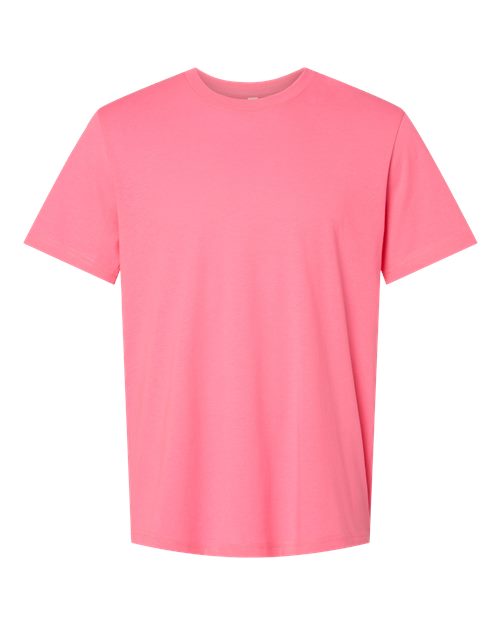 BELLA + CANVAS CVC Jersey Tee 3001CVC Neon Pink Custom Embroidered Business Logo