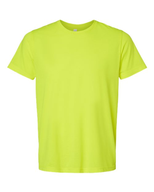 BELLA + CANVAS CVC Jersey Tee 3001CVC Neon Yellow Custom Embroidered Business Logo