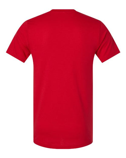 BELLA + CANVAS CVC Jersey Tee 3001CVC Solid Red Blend Custom Embroidered Business Logo