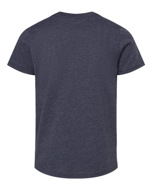 BELLA + CANVAS Youth CVC Jersey Tee 3001YCVC Heather Mauve Custom Embroidered Business Logo