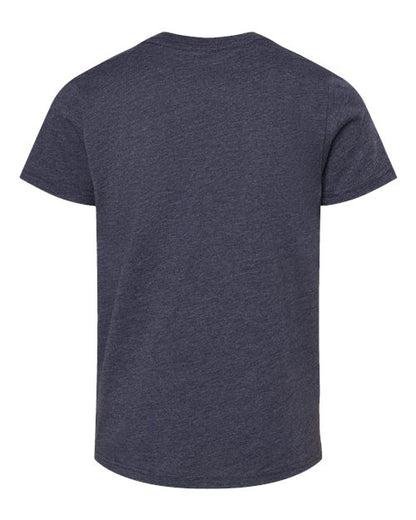 BELLA + CANVAS Youth CVC Jersey Tee 3001YCVC Heather Mauve Custom Embroidered Business Logo