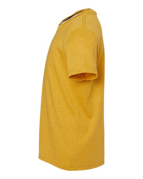 BELLA + CANVAS Youth CVC Jersey Tee 3001YCVC Heather Mustard Custom Embroidered Business Logo