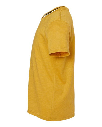 BELLA + CANVAS Youth CVC Jersey Tee 3001YCVC Heather Mustard Custom Embroidered Business Logo