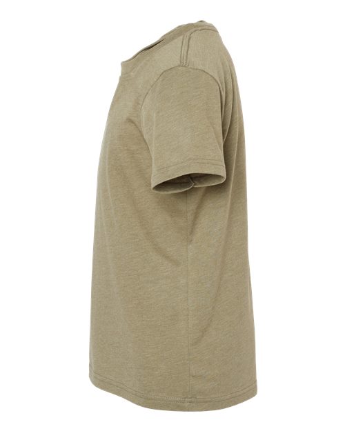 BELLA + CANVAS Youth CVC Jersey Tee 3001YCVC Heather Olive Custom Embroidered Business Logo