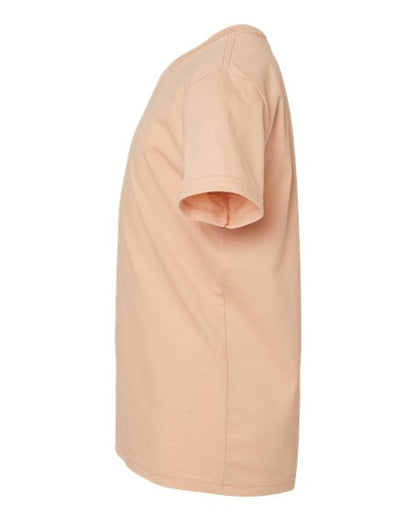 BELLA + CANVAS Youth CVC Jersey Tee 3001YCVC Heather Peach Custom Embroidered Business Logo