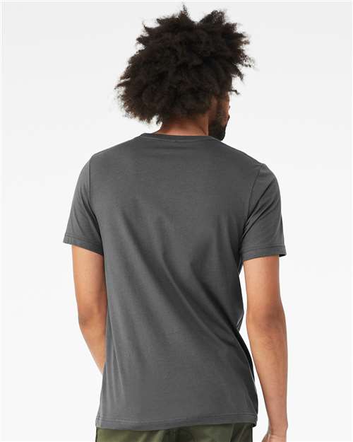 BELLA + CANVAS Triblend Tee 3413 Solid Asphalt Triblend Custom Embroidered Business Logo