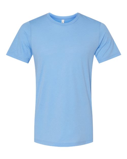 BELLA + CANVAS Triblend Tee 3413 Solid Blue Triblend Custom Embroidered Business Logo