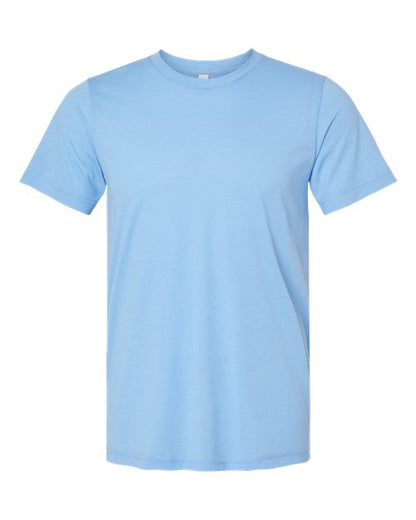 BELLA + CANVAS Triblend Tee 3413 Solid Blue Triblend Custom Embroidered Business Logo