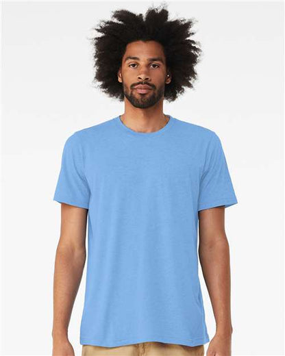 BELLA + CANVAS Triblend Tee 3413 Solid Blue Triblend Custom Embroidered Business Logo