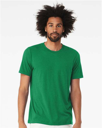 Custom Embroidered  BELLA + CANVAS Triblend Tee 3413 Solid Kelly Triblend