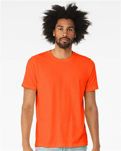 Custom Embroidered  BELLA + CANVAS Triblend Tee 3413 Solid Orange Triblend
