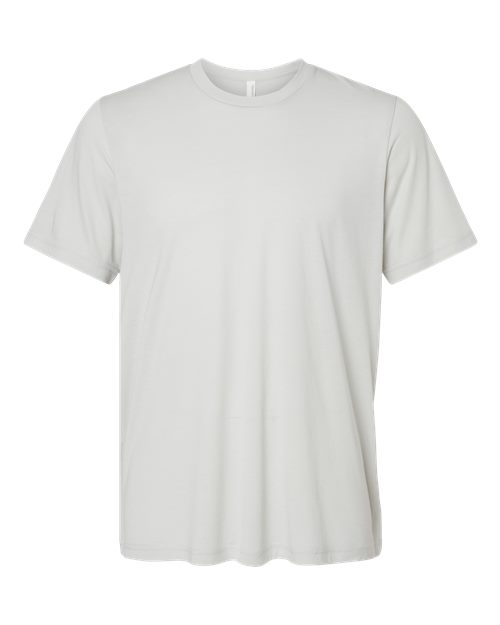 BELLA + CANVAS Triblend Tee 3413 Solid Silver Triblend Custom Embroidered Business Logo