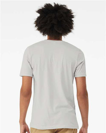 BELLA + CANVAS Triblend Tee 3413 Solid Silver Triblend Custom Embroidered Business Logo