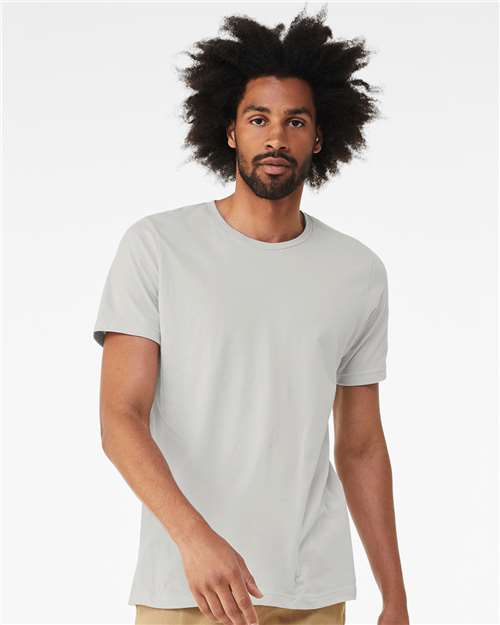 Custom Embroidered  BELLA + CANVAS Triblend Tee 3413 Solid Silver Triblend