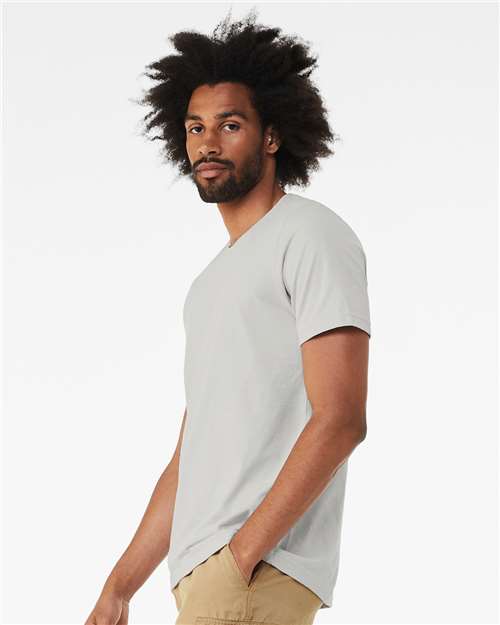 BELLA + CANVAS Triblend Tee 3413 Solid Silver Triblend Custom Embroidered Business Logo