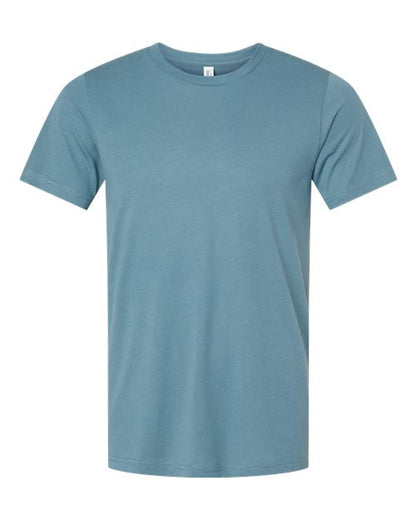 BELLA + CANVAS Triblend Tee 3413 Solid Silver Triblend Custom Embroidered Business Logo