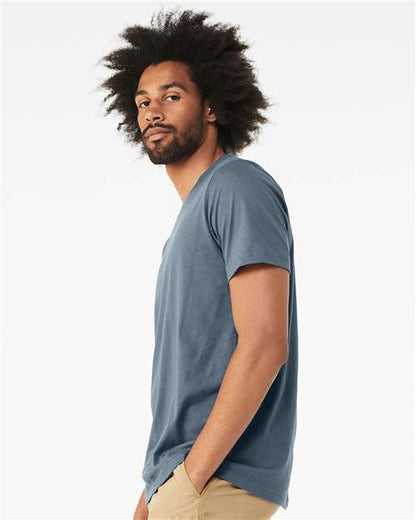 BELLA + CANVAS Triblend Tee 3413 Solid Slate Triblend Custom Embroidered Business Logo