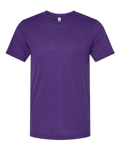 BELLA + CANVAS Triblend Tee 3413 Solid Team Purple Triblend Custom Embroidered Business Logo