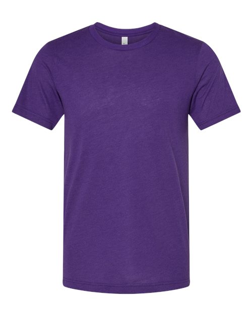 BELLA + CANVAS Triblend Tee 3413 Solid Team Purple Triblend Custom Embroidered Business Logo