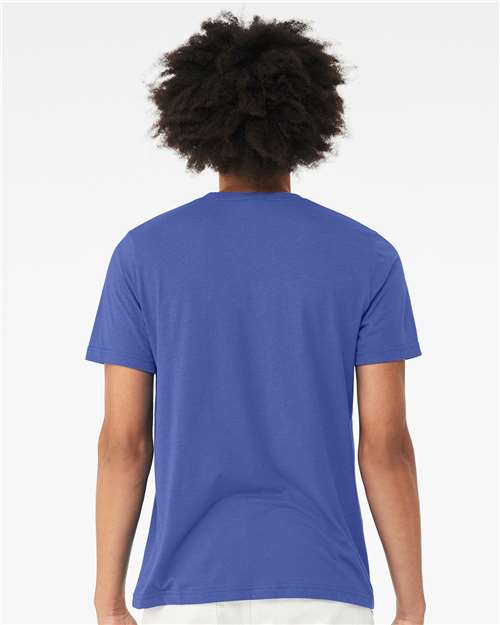 BELLA + CANVAS Triblend Tee 3413 Solid True Royal Triblend Custom Embroidered Business Logo