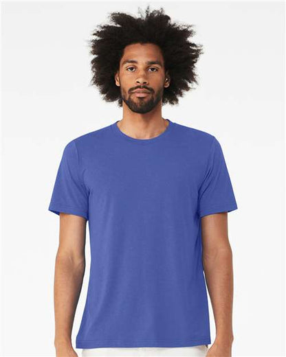 BELLA + CANVAS Triblend Tee 3413 Solid Team Purple Triblend Custom Embroidered Business Logo