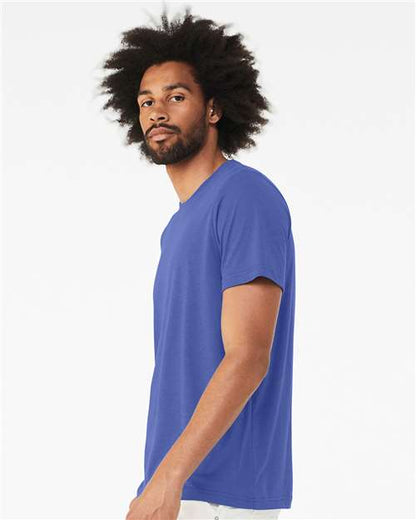 BELLA + CANVAS Triblend Tee 3413 Solid True Royal Triblend Custom Embroidered Business Logo
