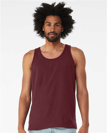 Custom Embroidered  BELLA + CANVAS Jersey Tank 3480 Maroon