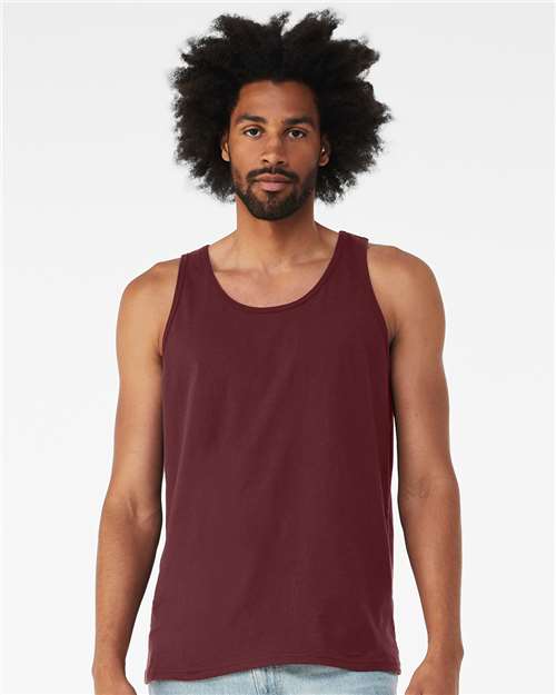 Custom Embroidered  BELLA + CANVAS Jersey Tank 3480 Maroon
