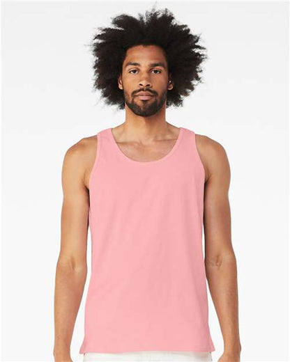 Custom Embroidered  BELLA + CANVAS Jersey Tank 3480 Pink
