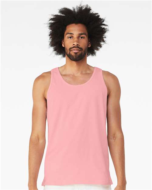 Custom Embroidered  BELLA + CANVAS Jersey Tank 3480 Pink