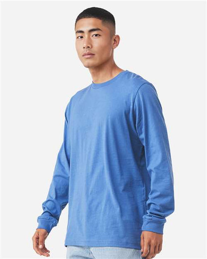 BELLA + CANVAS Heather CVC Long Sleeve Tee 3501CVC Heather Columbia Blue
