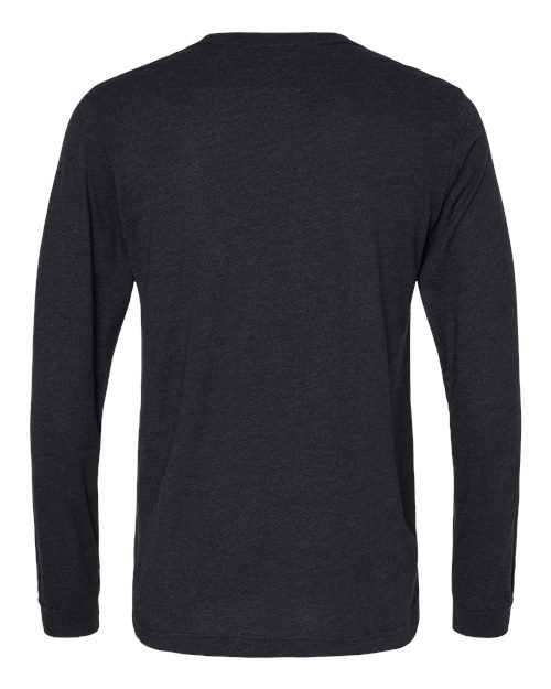 BELLA + CANVAS Triblend Long Sleeve Tee 3513 Athletic Grey Triblend Custom Embroidered Business Logo