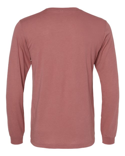 BELLA + CANVAS Triblend Long Sleeve Tee 3513 Mauve Triblend Custom Embroidered Business Logo